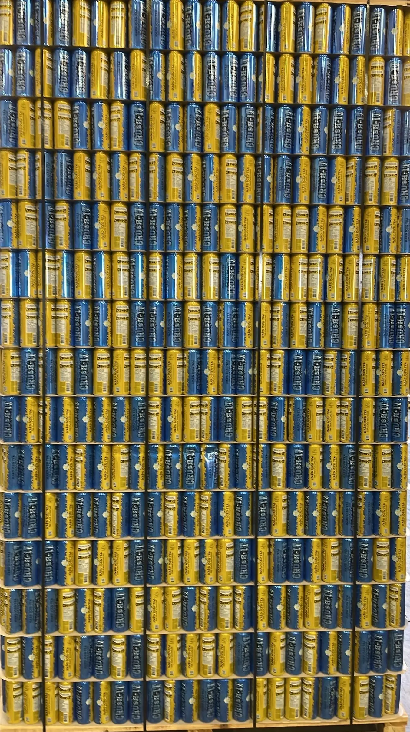 Stack of excess beverage cans
